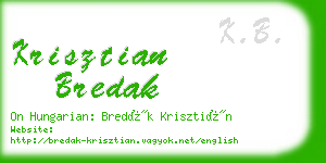 krisztian bredak business card
